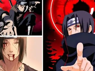 Hình ảnh Itachi hiện lên u buồn nhưng đầy khí chất mạnh mẽ