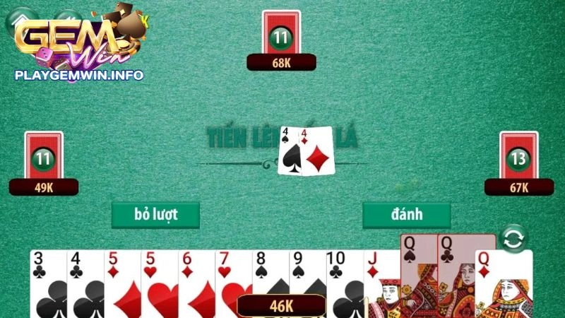 Cặp bài thường gặp trong tiến lên đếm lá Win79