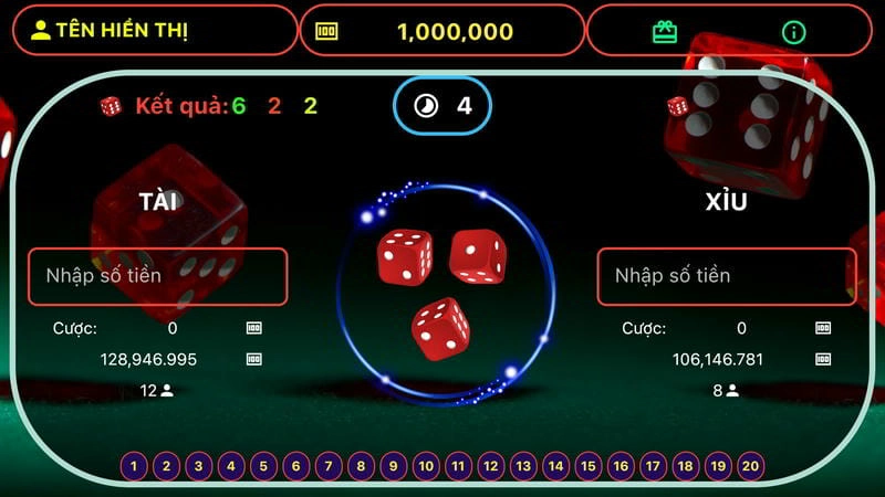  Theo dõi chuỗi kết quả trong top game tài xỉu để đặt cược