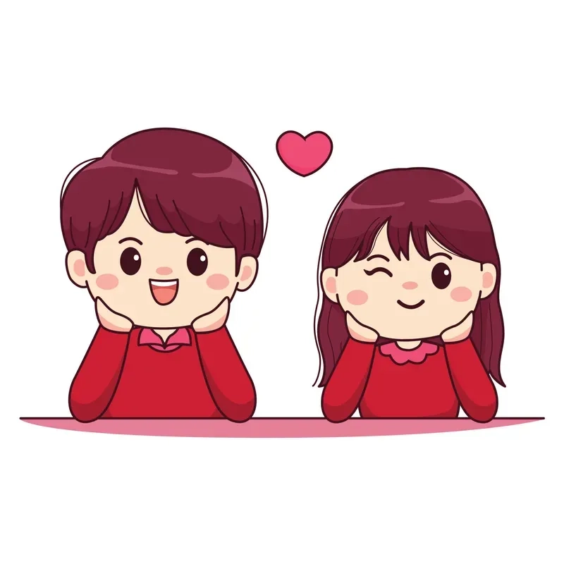 Hình chibi cute cặp đôi hoàn hảo cho ảnh bìa và status tình yêu