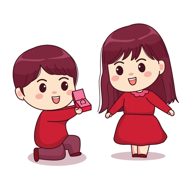 Chibi cặp đôi dễ thương lý tưởng cho hình nền và avatar