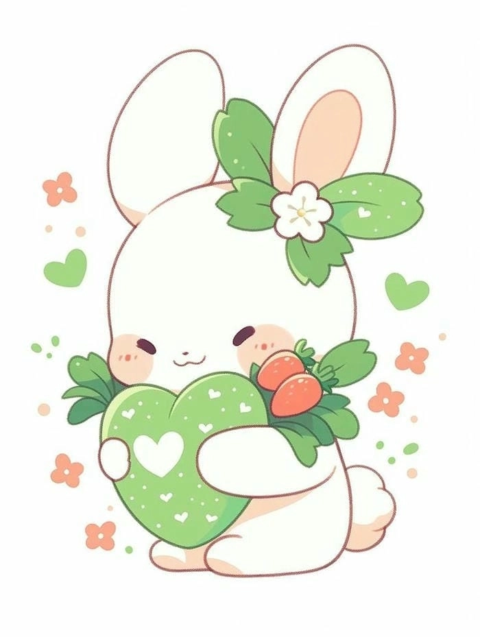 Thêm phần dễ thương với con thỏ chibi cute độc đáo