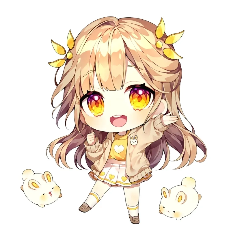 Thêm sắc màu với ảnh cute chibi nữ nổi bật và đáng yêu