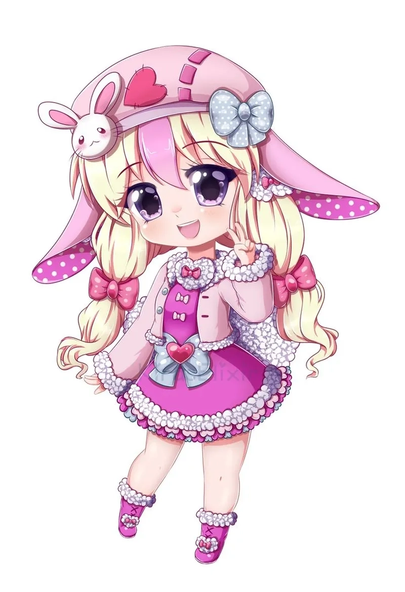 Bộ hình ảnh anime cute chibi nữ dễ thương siêu cấp