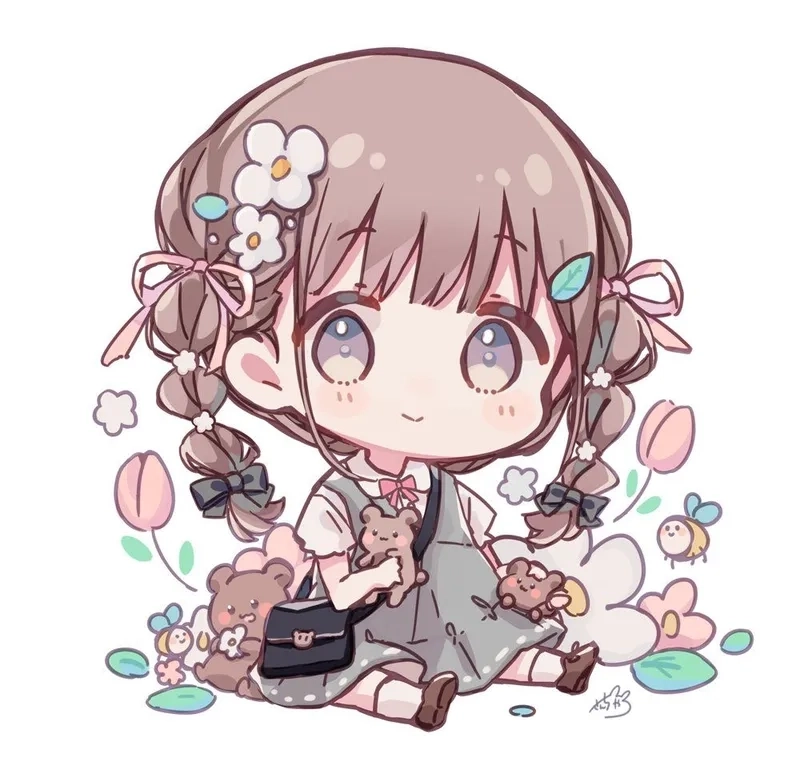 Không thể rời mắt với hình ảnh anime chibi nữ cute