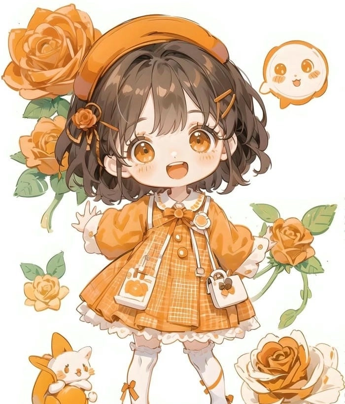 Mẫu chibi cute girl avatar nhẹ nhàng mà siêu dễ thương