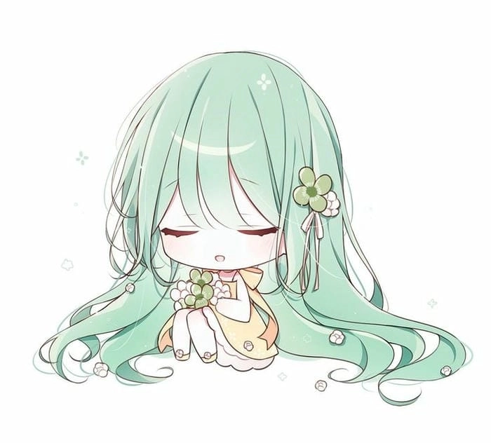 Tải ngay chibi cartoon girl cute avatar che mặt anime độc đáo