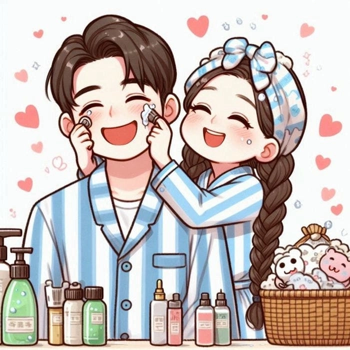 Chibi cute chibi avatar đôi siêu đáng yêu dành cho đôi yêu nhau