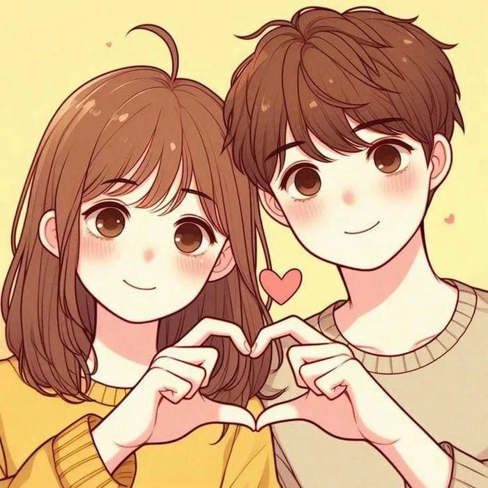 Chibi yêu nhau avatar đôi cute dành cho tình yêu tuổi teen
