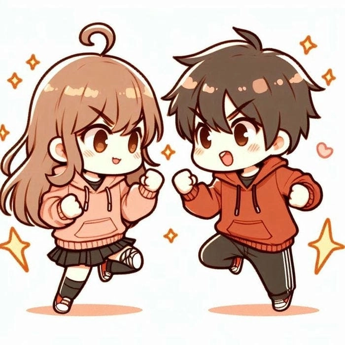 Chibi cute avatar đôi cho 2 người yêu thích style dễ thương