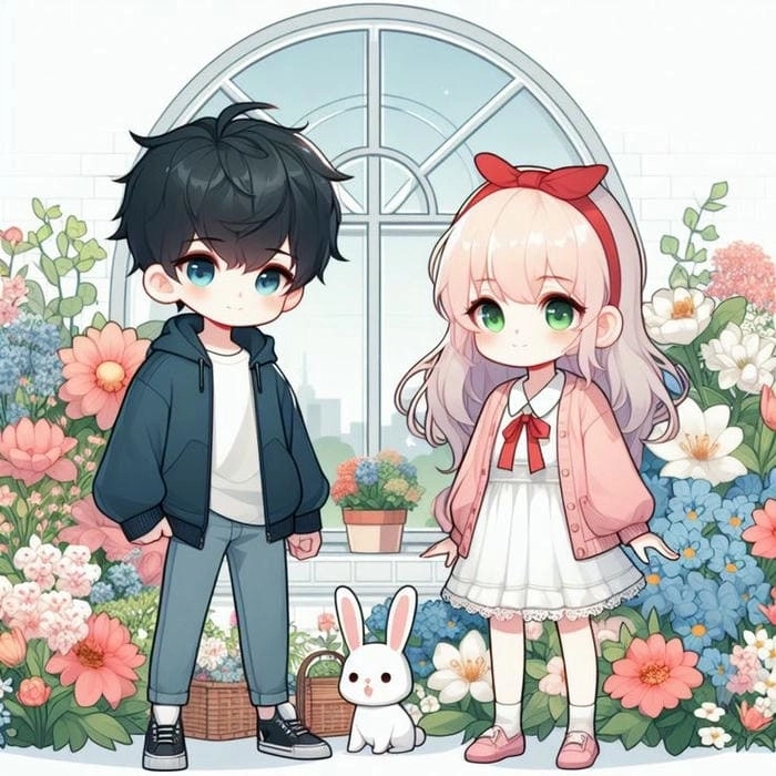 Chibi avatar đôi bff cute cực phù hợp với đôi bạn thân