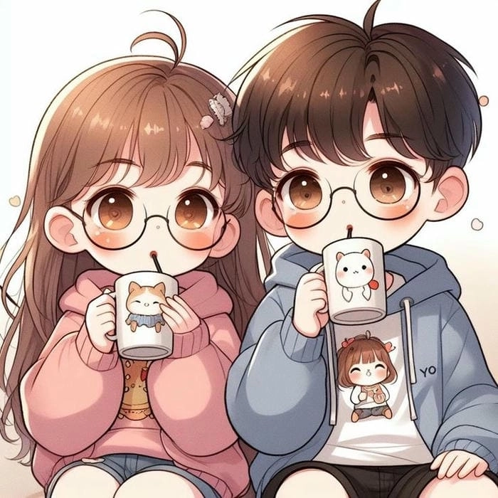 Tạo dấu ấn với avatar đôi bff cute chibi đầy dễ thương