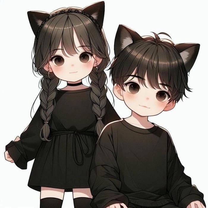 Cute chibi avatar đôi hút hồn dân mạng bởi sự đáng yêu