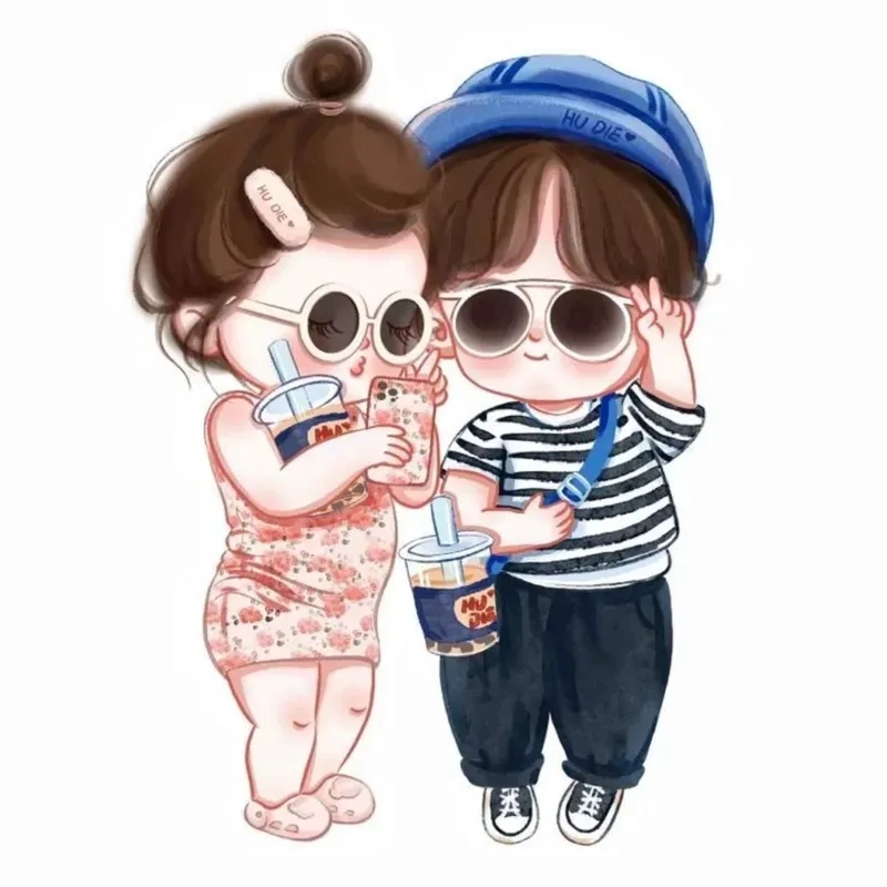 Cập nhật ảnh anime chibi avatar cute đôi siêu dễ thương