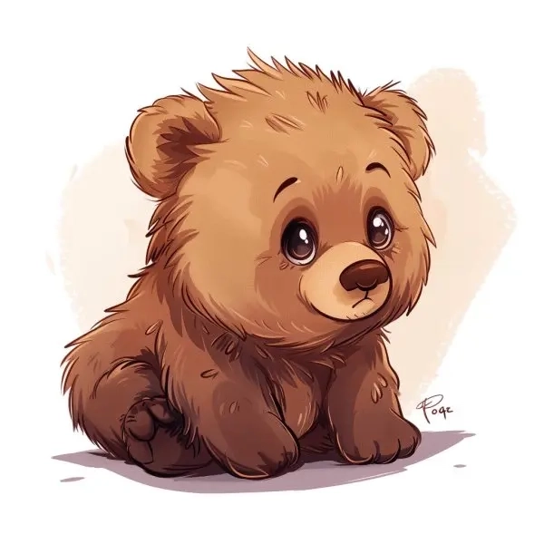 Chibi avatar gấu cute với nét vẽ đáng yêu khó cưỡng 