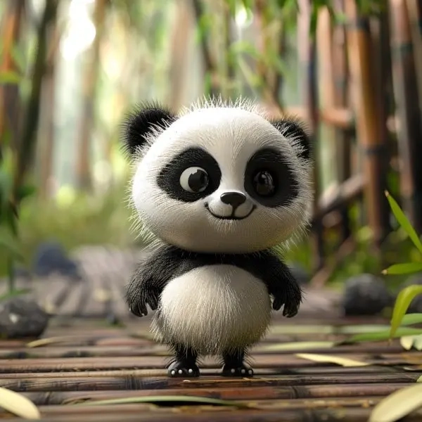 Gấu trúc chibi avatar cute khiến người xem không thể rời mắt 