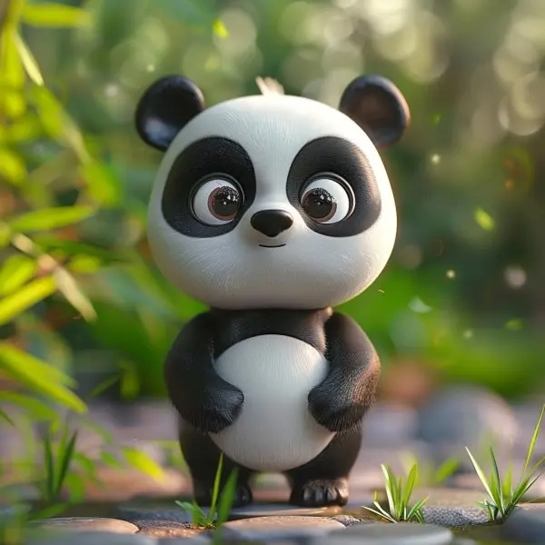 Dễ thương avatar ảnh gấu trúc cute chibi chuẩn style kẹo ngọt 