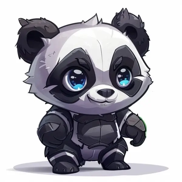 Anime avatar ảnh gấu trúc cute chibi nổi bật phong cách 