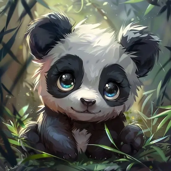 Panda avatar ảnh gấu trúc cute chibi dễ thương tuyệt đối 