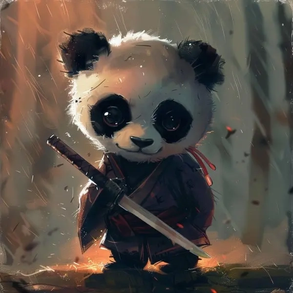 Con gấu trúc avatar hình cute chibi dành cho người yêu sự dịu dàng 