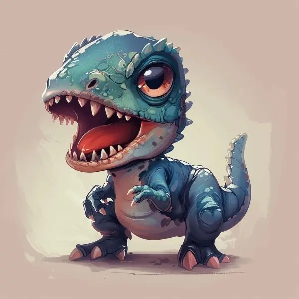 Chibi avatar khủng long cute đáng yêu đến mức muốn ôm luôn 
