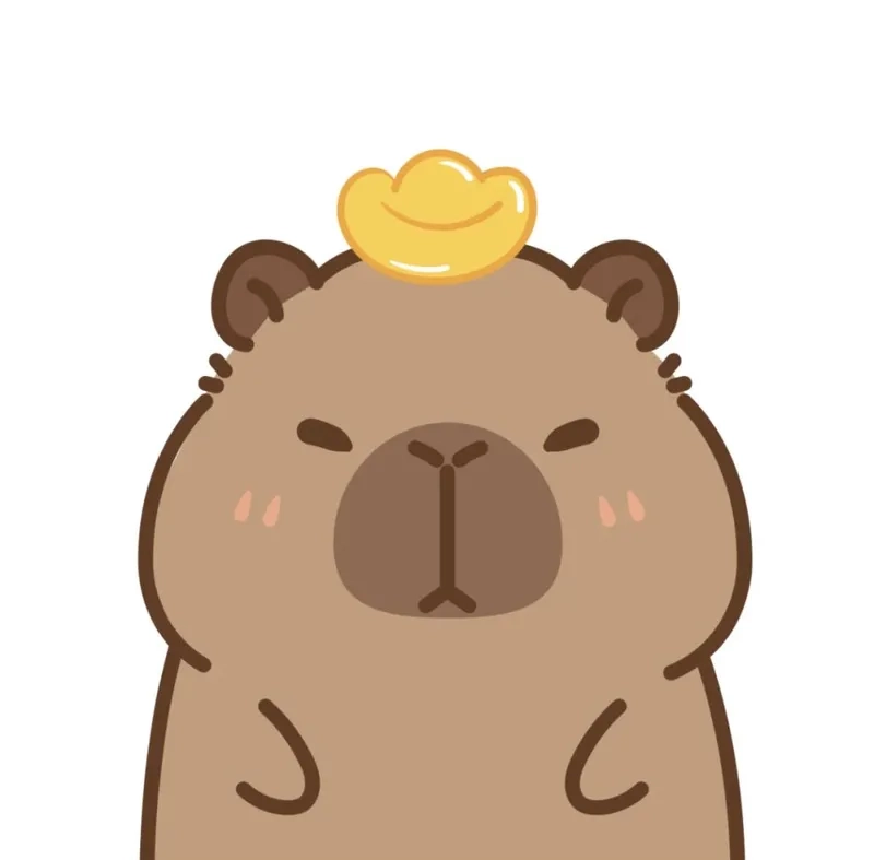 Hình vẽ capybara chibi cute chi tiết cho fan yêu vẽ