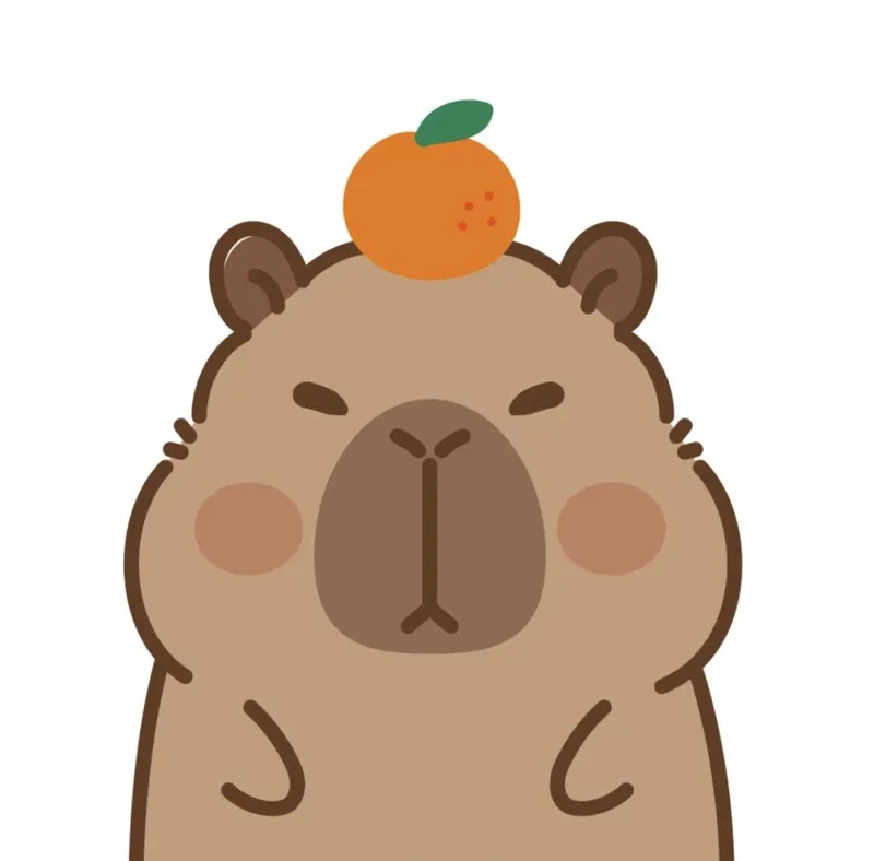 Capybara chibi cute hình nền làm dịu tâm hồn mỗi ngày