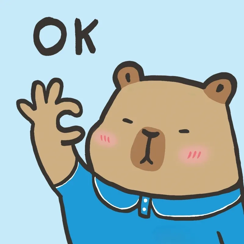 Hình capybara cute chibi cực kỳ phù hợp cho ảnh đại diện