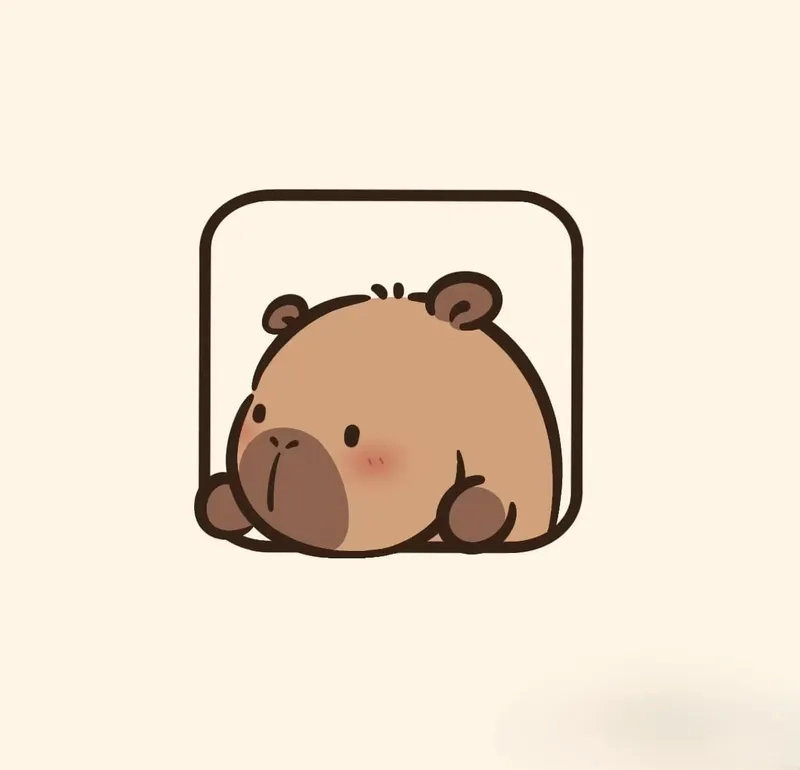 Capybara chibi avatar dễ thương tạo dấu ấn riêng biệt