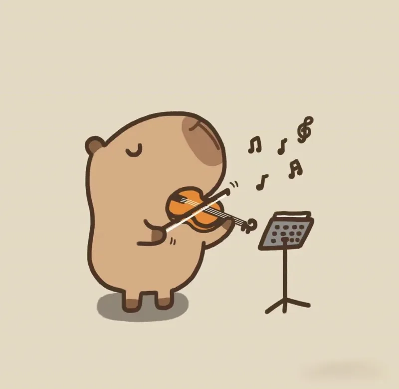 Hình ảnh capybara cute chibi lý tưởng cho sáng tạo nghệ thuật