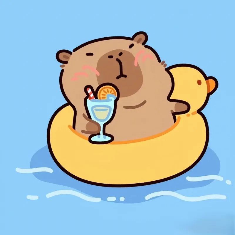 Ảnh capybara chibi sinh động cực dễ thương và độc đáo