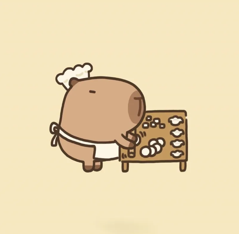 Vẽ capybara chibi đơn giản cho người mới bắt đầu