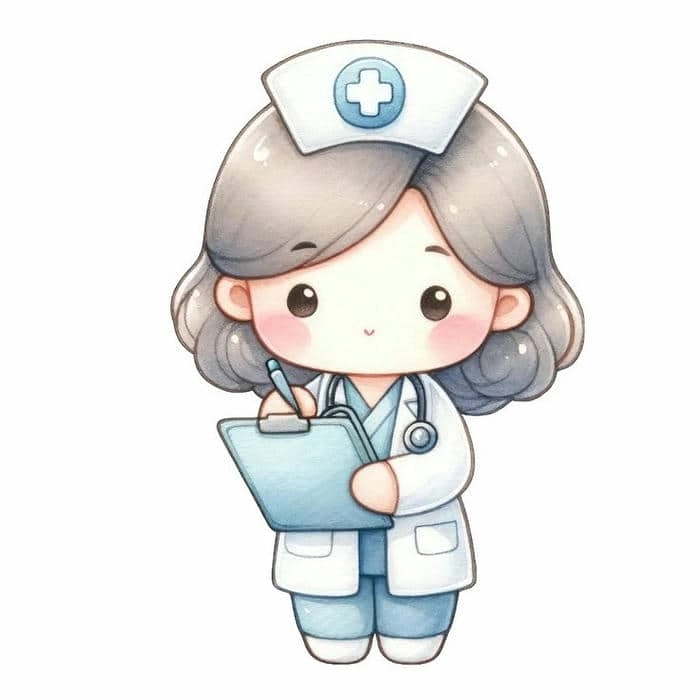 Tuyển chọn y tá chibi xinh xắn cho poster y tế và giáo dục trẻ em
