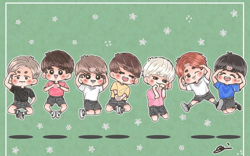 Ảnh chibi bts cute làm trái tim bạn đập loạn nhịp
