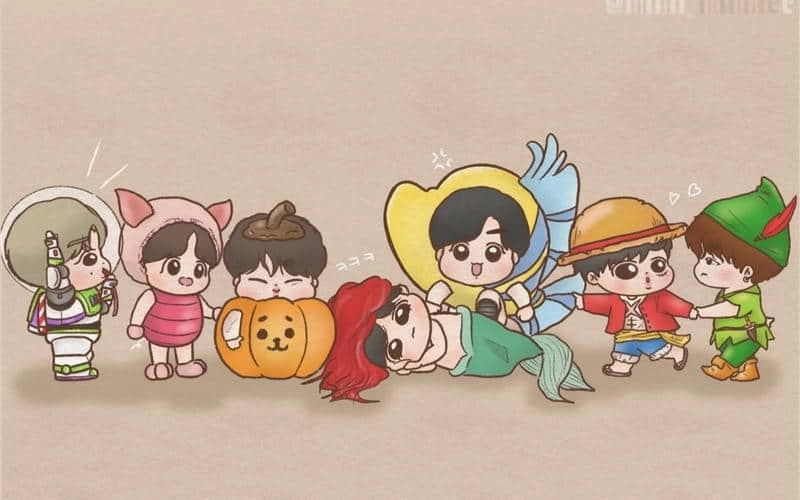 Anime chibi bts mang cảm hứng truyện tranh Nhật Bản đầy cuốn hút