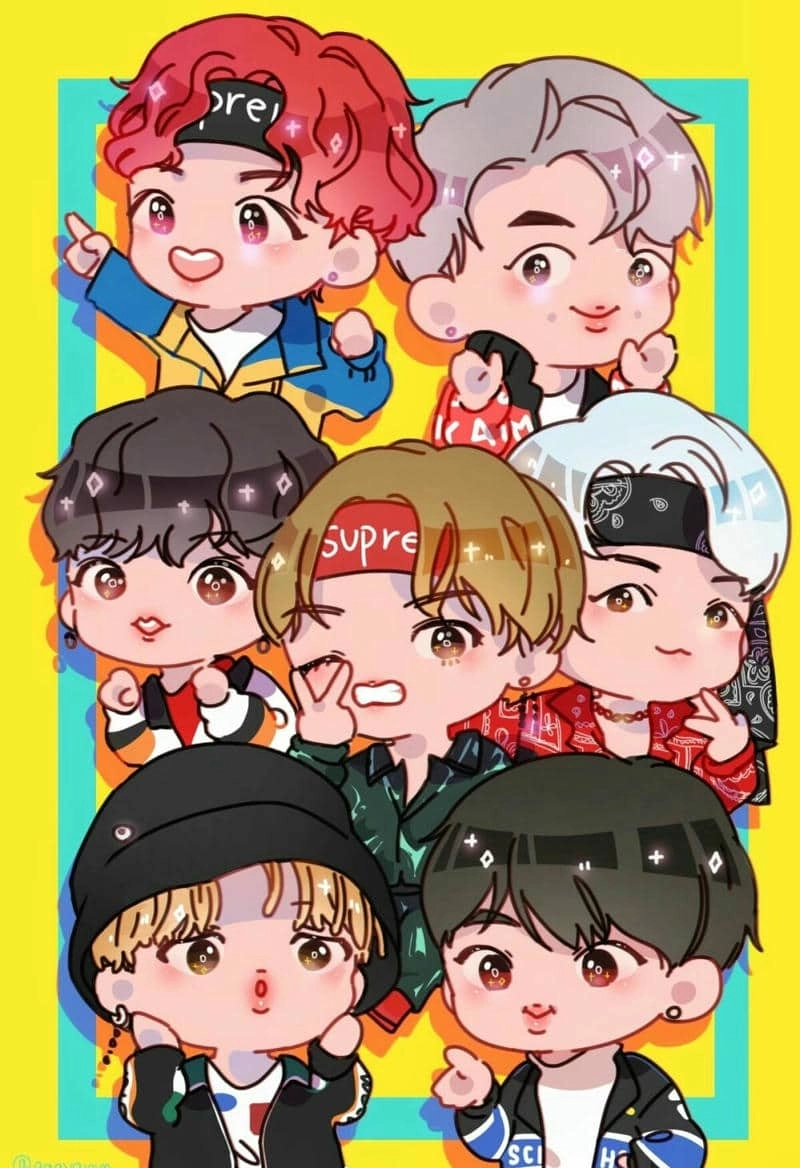 Army bts chibi không thể thiếu trong bộ sưu tập hình dễ thương