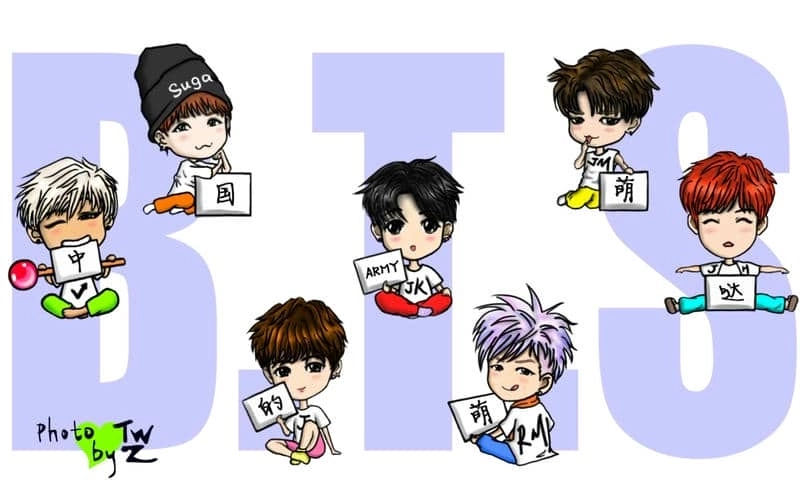 Ảnh chibi bts dễ vẽ giúp bạn bắt đầu sáng tạo dễ dàng