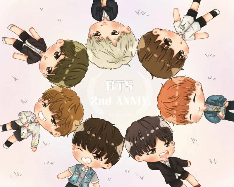 Hình chibi bts dễ thương đủ kiểu dáng cho mọi fan lựa chọn