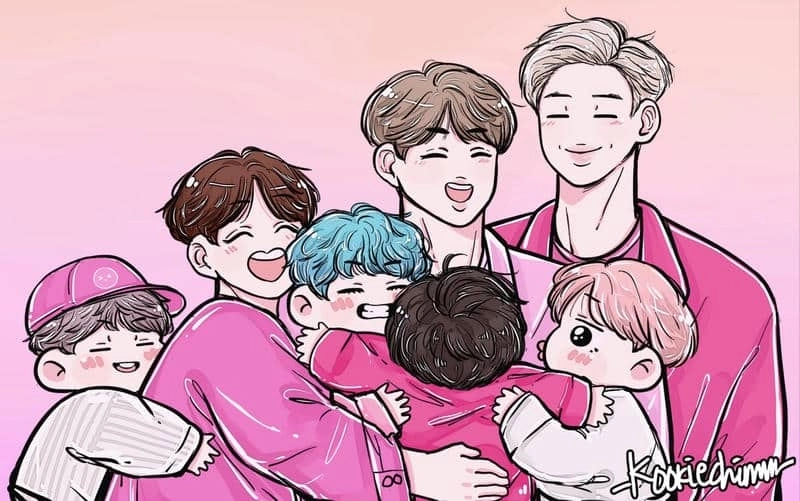 Vẽ bts chibi cute cực kỳ đơn giản mà vẫn nổi bật