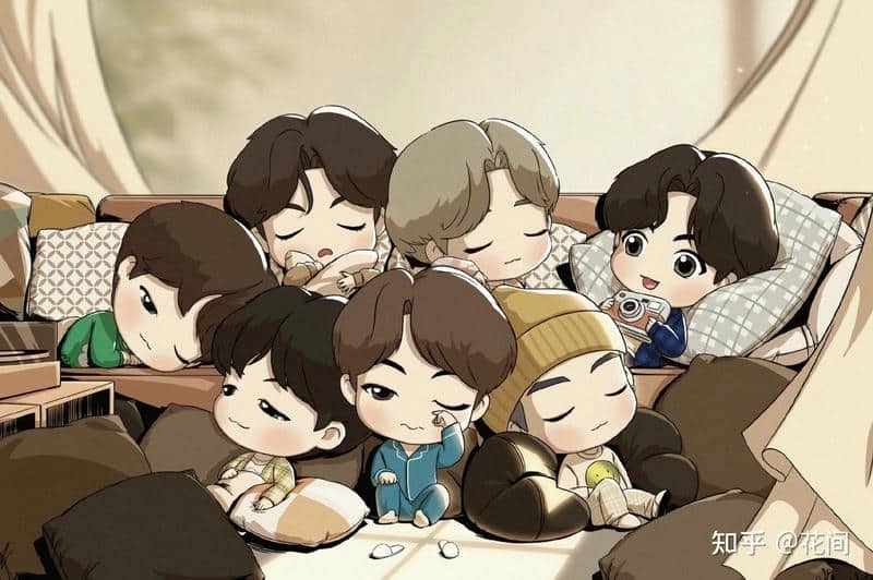 Ảnh chibi bts lung linh dành riêng cho fan yêu thích sự dễ thương