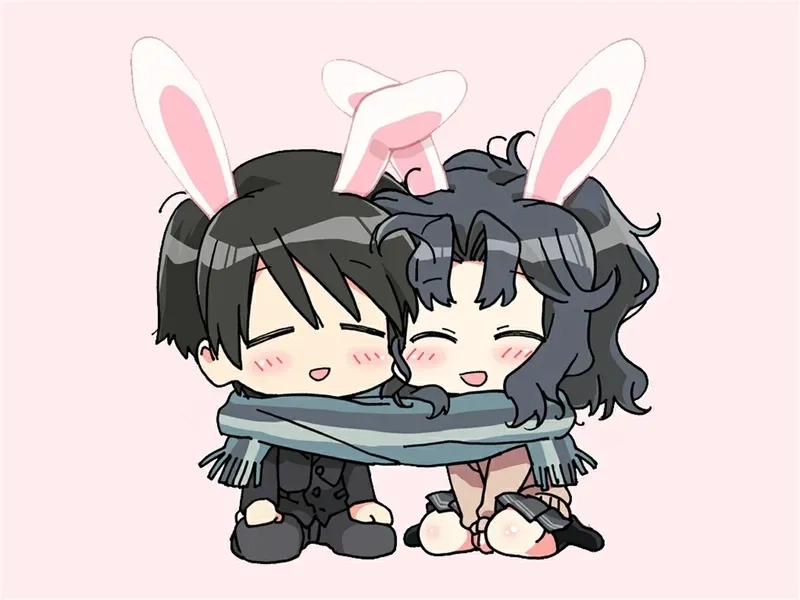 Hình chibi cặp đôi cute siêu xinh dành tặng người thương