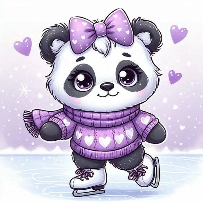 Ảnh gấu trúc chibi siêu xinh tươi sáng cho ảnh đại diện