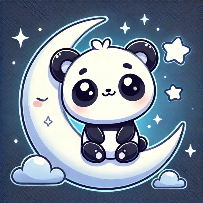 Chibi gấu trúc cute tinh nghịch phù hợp làm hình nền cá tính