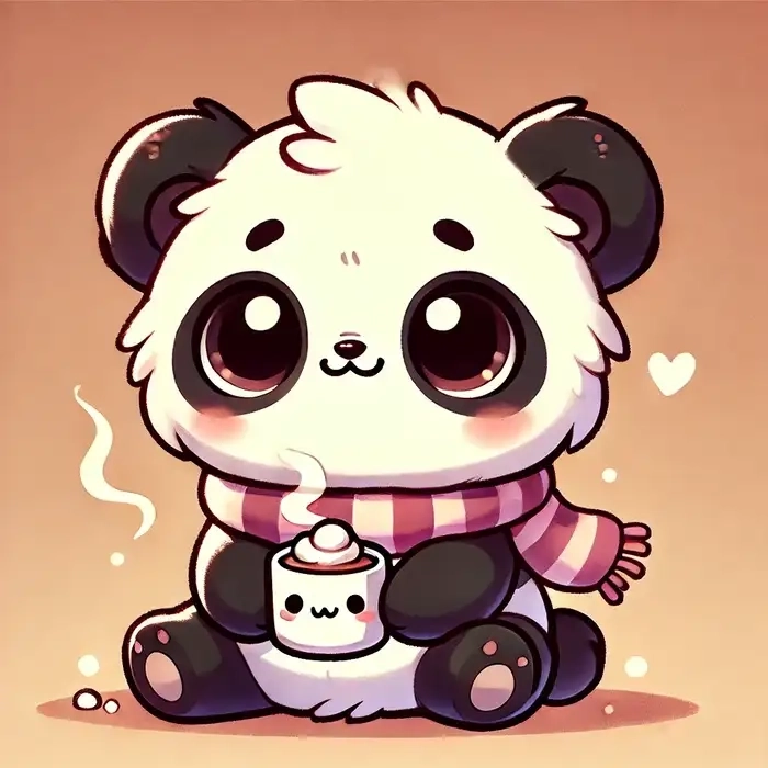 Gấu trúc mèo chibi mập bụ bẫm dễ thương hết nấc