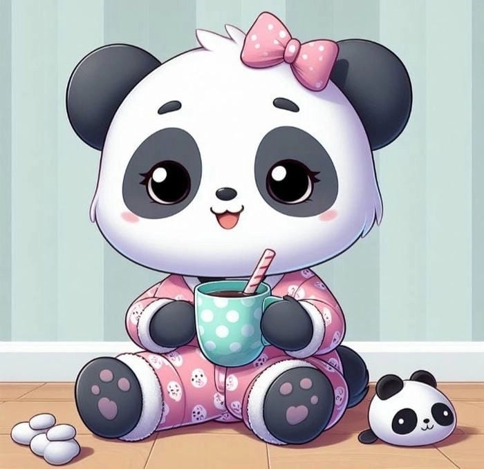 Hình gấu trúc chibi đa dạng phong cách đáng yêu bất ngờ