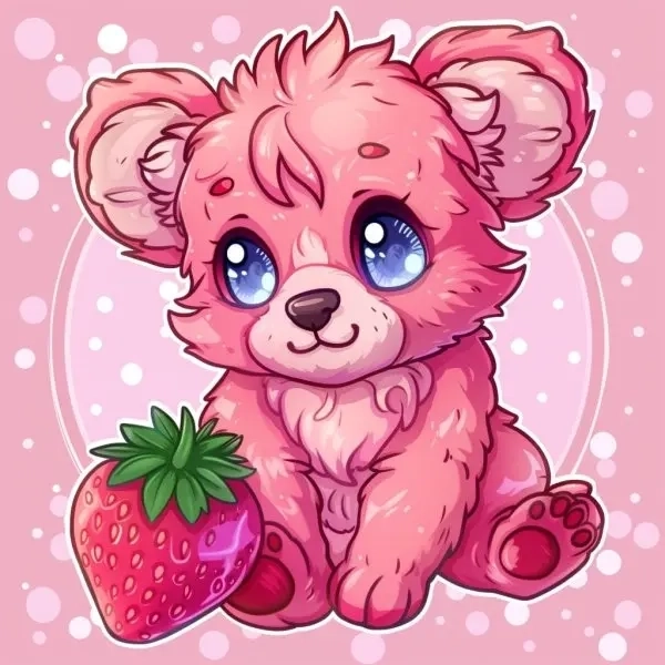 Gấu dâu chibi ngọt ngào như chính tên gọi của nó