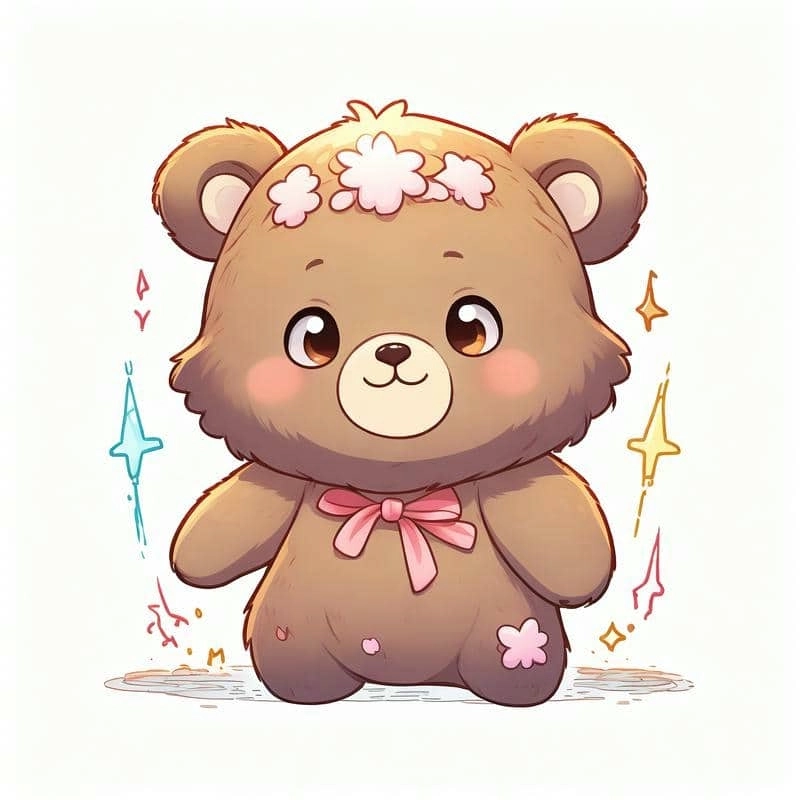 Hình gấu chibi đẹp tinh tế phù hợp với mọi sở thích