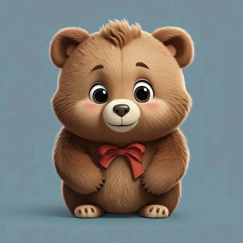 Hình gấu cute chibi nổi bật và đáng yêu hết cỡ