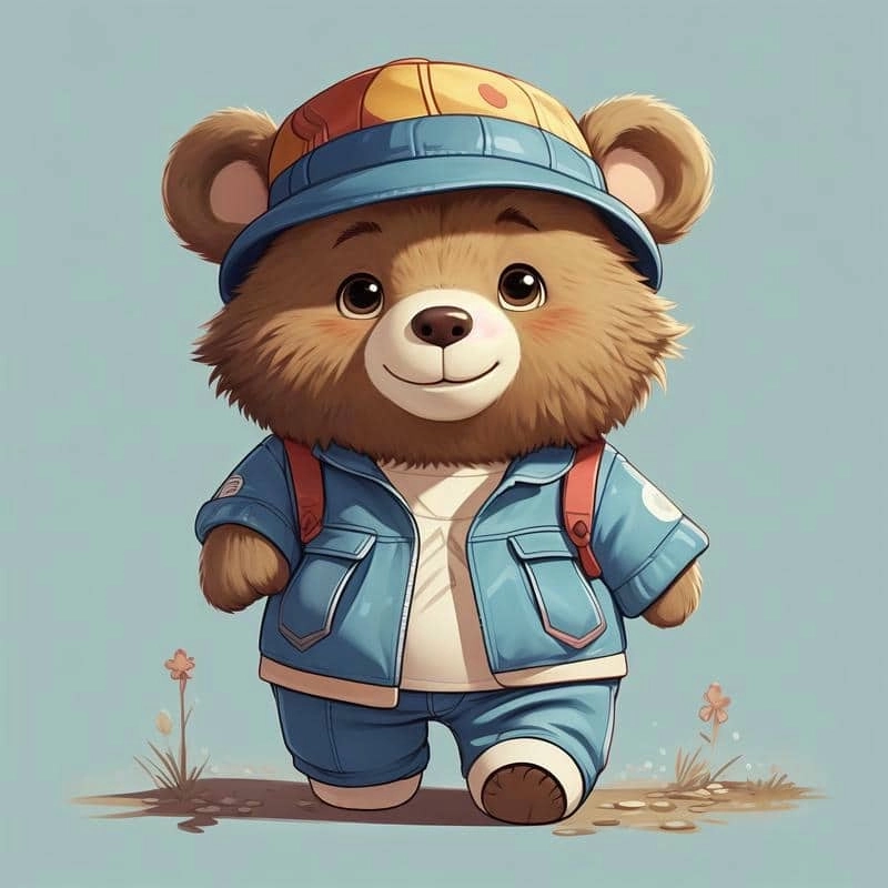 Gấu mèo chibi lanh lợi và cực kỳ đáng yêu