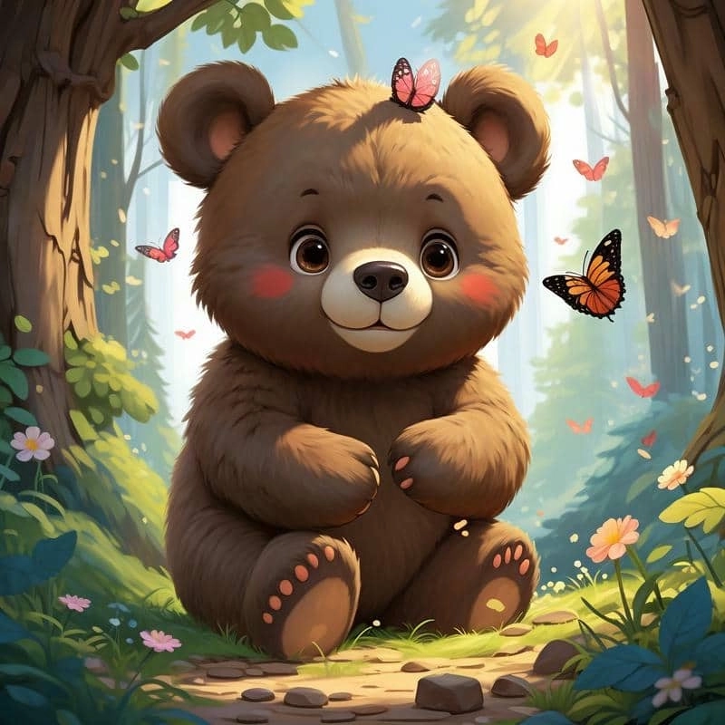 Gấu brown và thỏ cony chibi siêu cấp dễ thương từ line